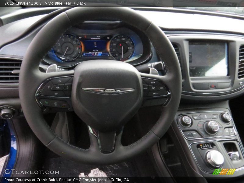 Vivid Blue Pearl / Black 2015 Chrysler 200 S