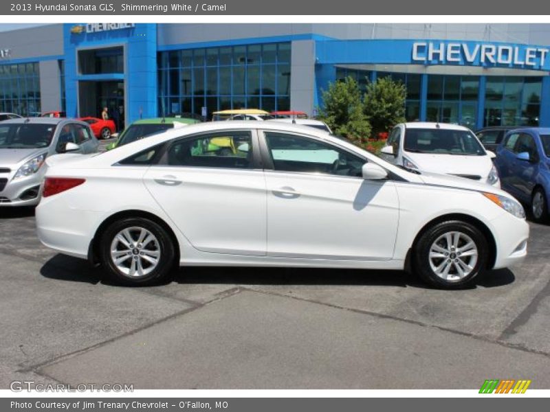 Shimmering White / Camel 2013 Hyundai Sonata GLS