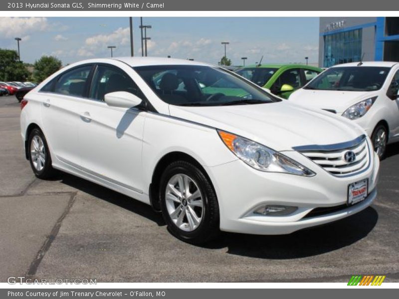 Shimmering White / Camel 2013 Hyundai Sonata GLS