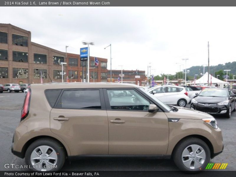 Latte Brown / Black Diamond Woven Cloth 2014 Kia Soul 1.6