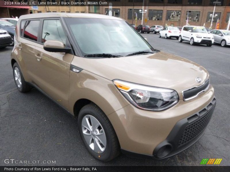 Latte Brown / Black Diamond Woven Cloth 2014 Kia Soul 1.6