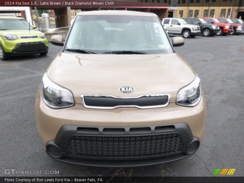 Latte Brown / Black Diamond Woven Cloth 2014 Kia Soul 1.6