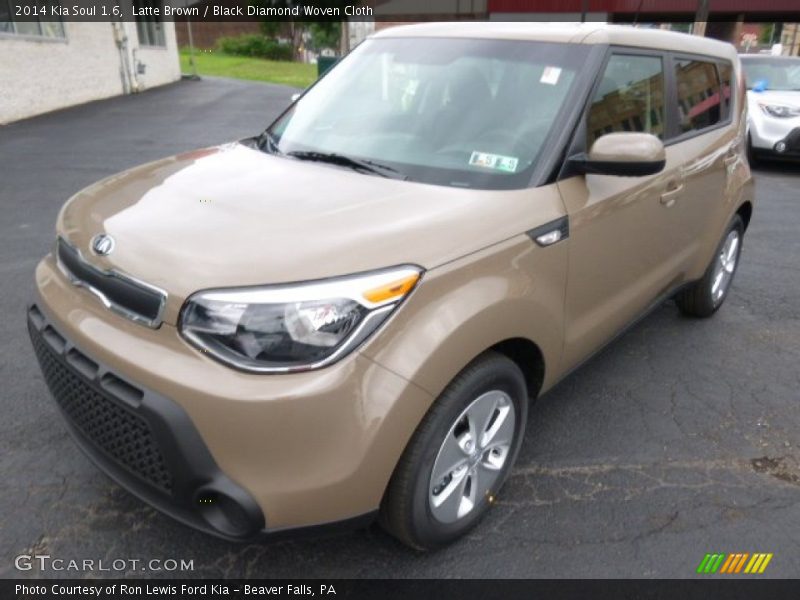 Latte Brown / Black Diamond Woven Cloth 2014 Kia Soul 1.6