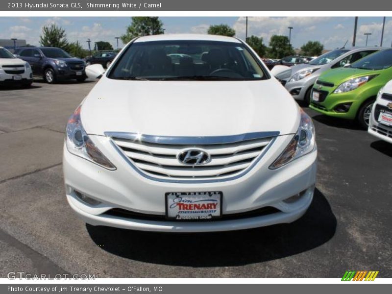 Shimmering White / Camel 2013 Hyundai Sonata GLS