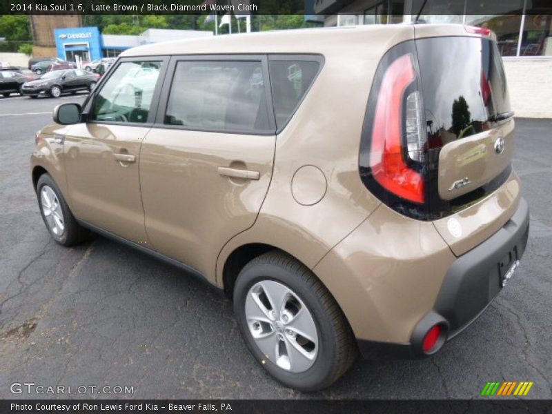 Latte Brown / Black Diamond Woven Cloth 2014 Kia Soul 1.6
