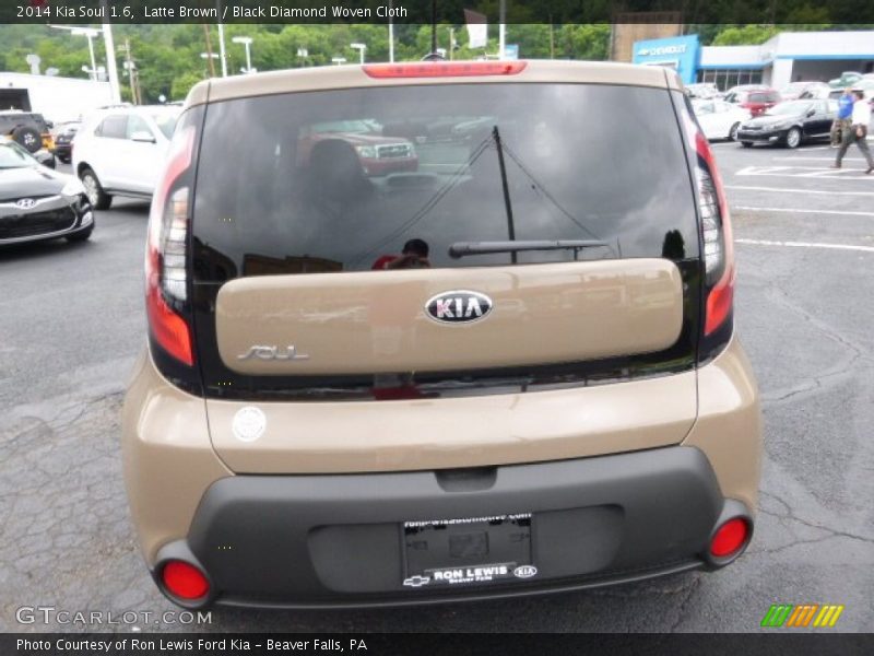 Latte Brown / Black Diamond Woven Cloth 2014 Kia Soul 1.6
