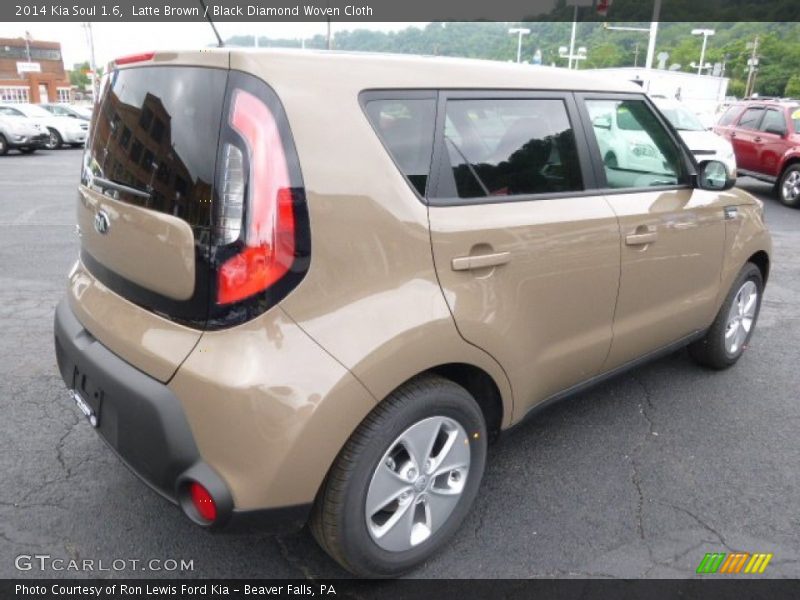 Latte Brown / Black Diamond Woven Cloth 2014 Kia Soul 1.6