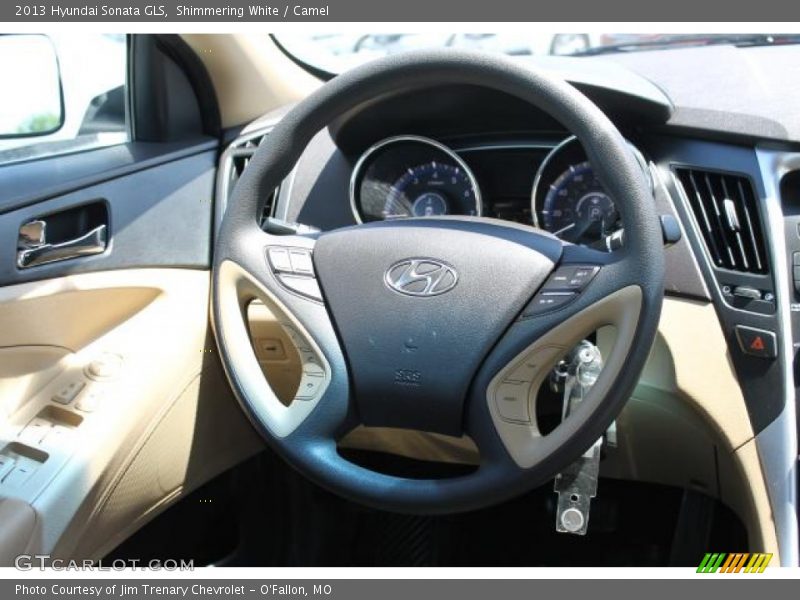 Shimmering White / Camel 2013 Hyundai Sonata GLS
