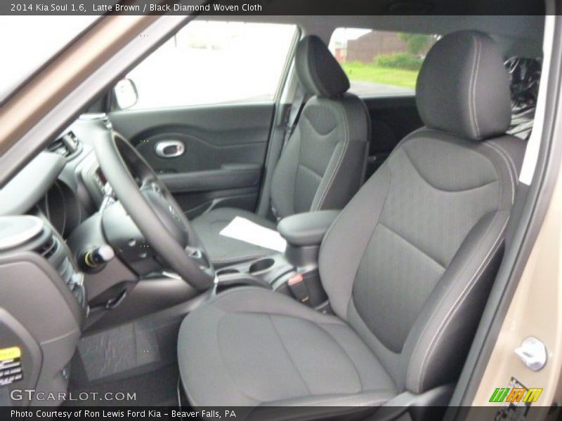 Latte Brown / Black Diamond Woven Cloth 2014 Kia Soul 1.6