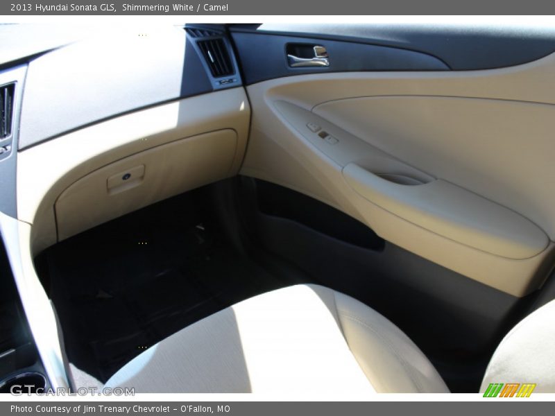 Shimmering White / Camel 2013 Hyundai Sonata GLS