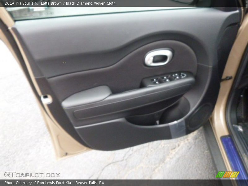 Latte Brown / Black Diamond Woven Cloth 2014 Kia Soul 1.6