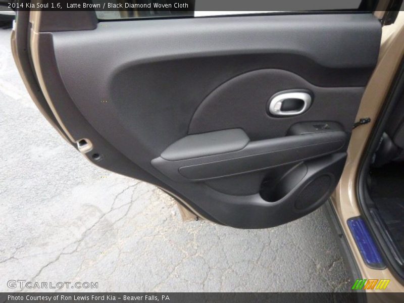 Latte Brown / Black Diamond Woven Cloth 2014 Kia Soul 1.6