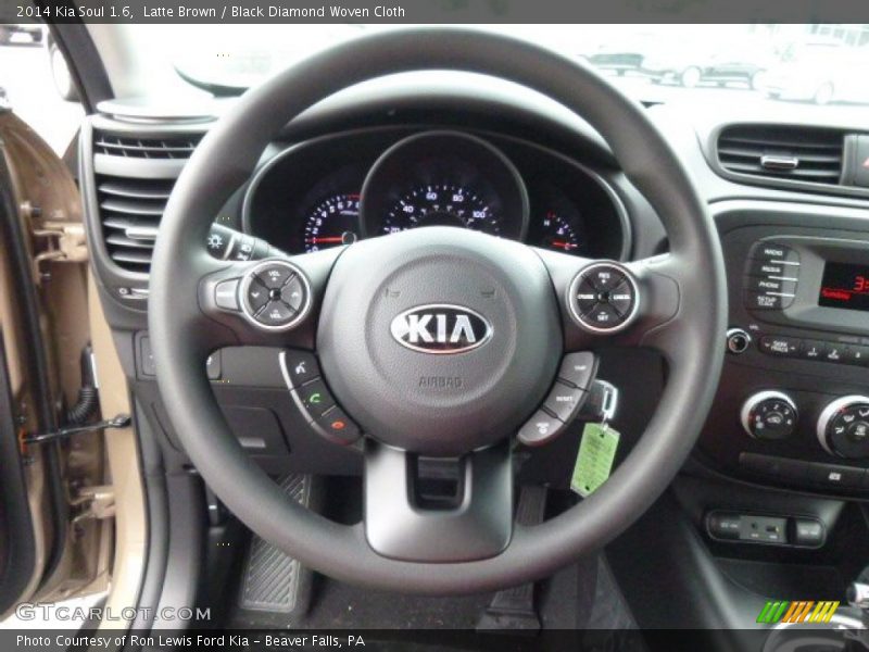 Latte Brown / Black Diamond Woven Cloth 2014 Kia Soul 1.6