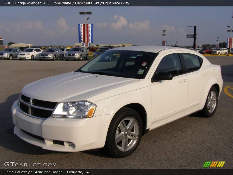 Stone White / Dark Slate Gray/Light Slate Gray 2008 Dodge Avenger SXT