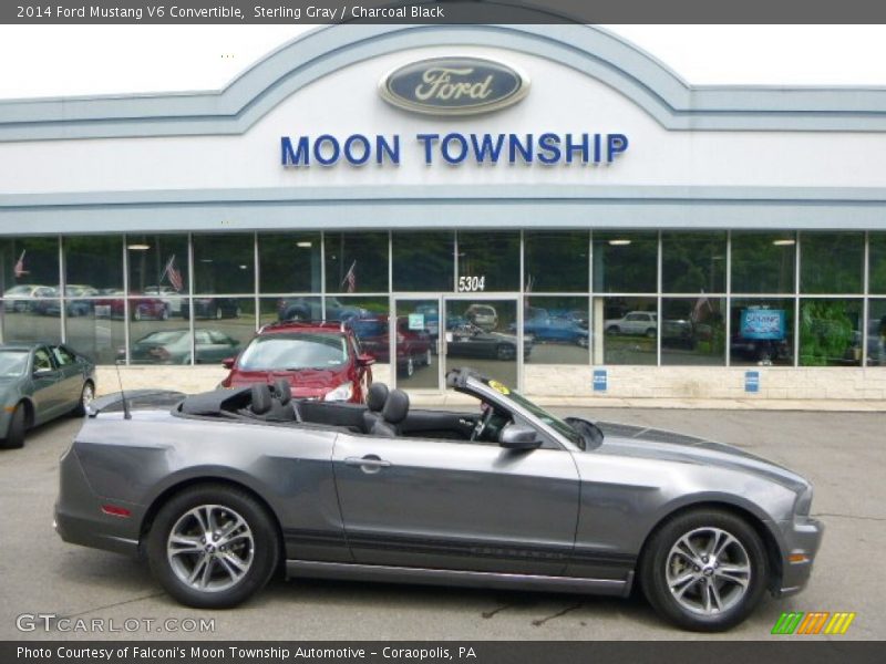 Sterling Gray / Charcoal Black 2014 Ford Mustang V6 Convertible