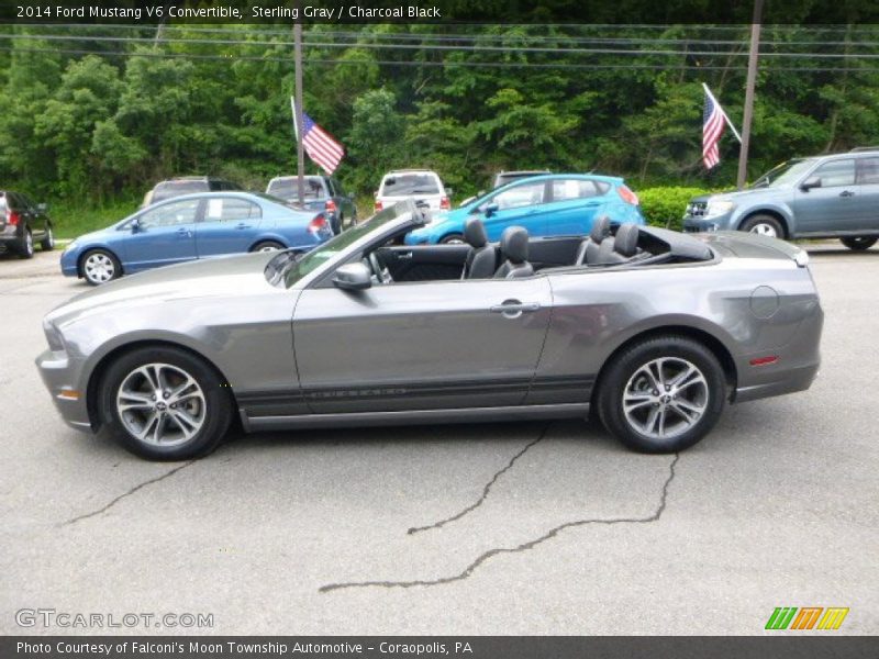 Sterling Gray / Charcoal Black 2014 Ford Mustang V6 Convertible
