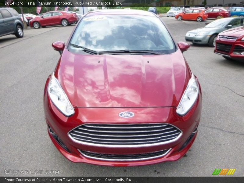 Ruby Red / Charcoal Black 2014 Ford Fiesta Titanium Hatchback