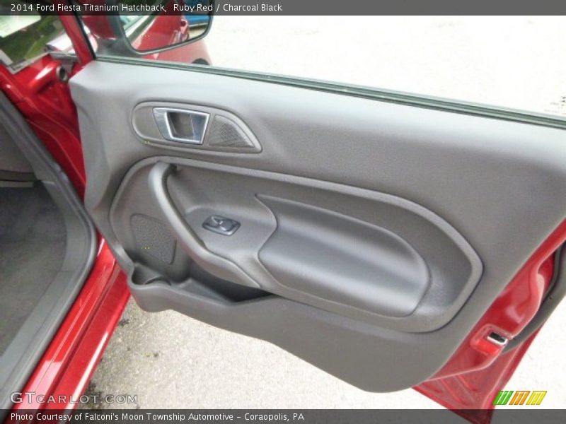 Ruby Red / Charcoal Black 2014 Ford Fiesta Titanium Hatchback