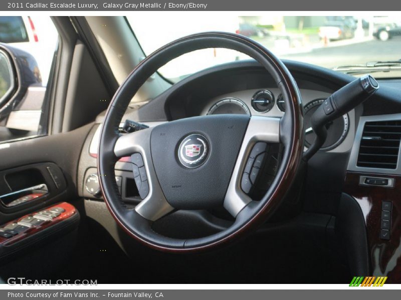 Galaxy Gray Metallic / Ebony/Ebony 2011 Cadillac Escalade Luxury