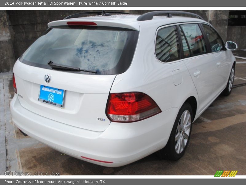 Pure White / Cornsilk Beige 2014 Volkswagen Jetta TDI SportWagen