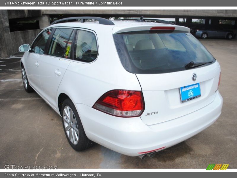 Pure White / Cornsilk Beige 2014 Volkswagen Jetta TDI SportWagen