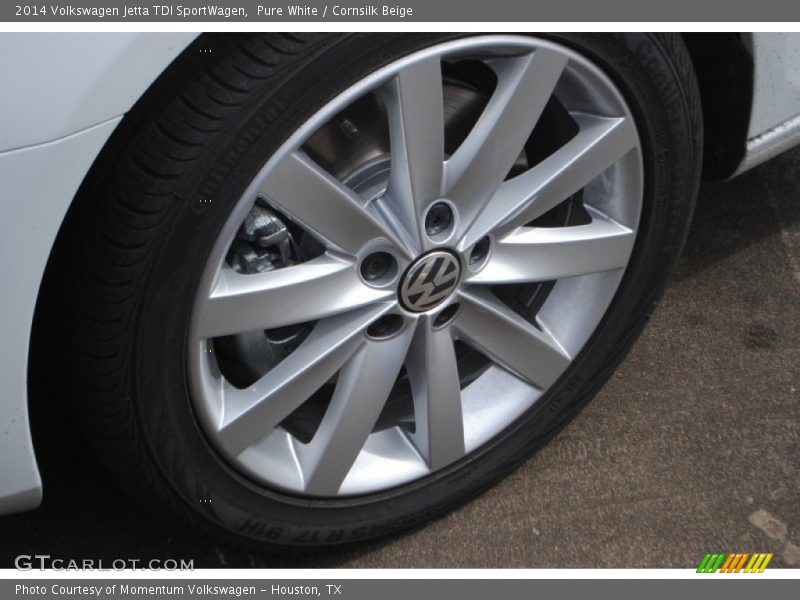 Pure White / Cornsilk Beige 2014 Volkswagen Jetta TDI SportWagen