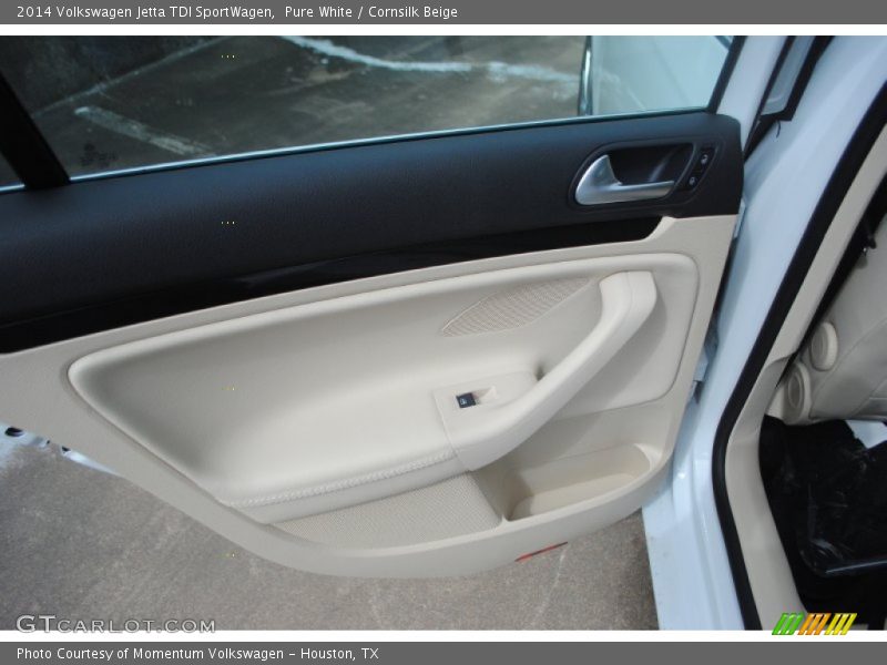 Pure White / Cornsilk Beige 2014 Volkswagen Jetta TDI SportWagen