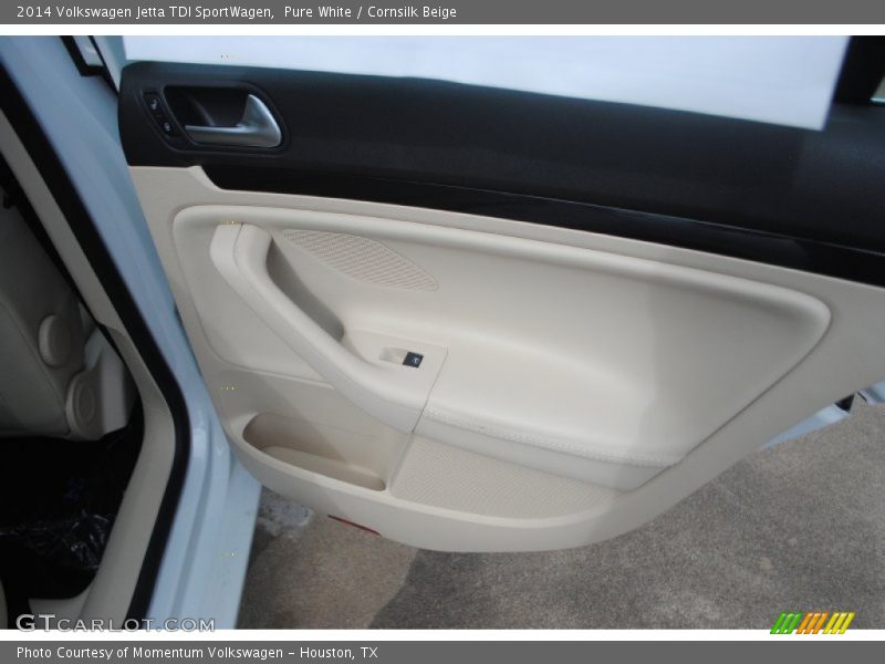 Pure White / Cornsilk Beige 2014 Volkswagen Jetta TDI SportWagen
