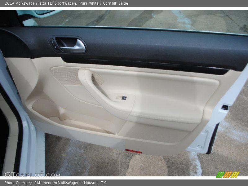 Pure White / Cornsilk Beige 2014 Volkswagen Jetta TDI SportWagen
