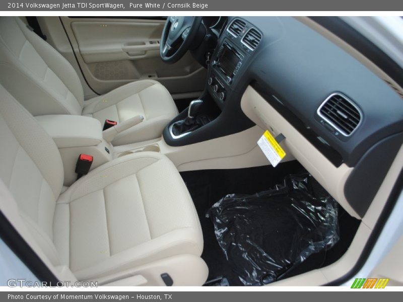 Pure White / Cornsilk Beige 2014 Volkswagen Jetta TDI SportWagen
