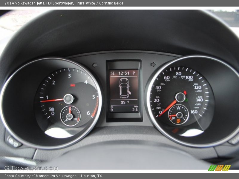 Pure White / Cornsilk Beige 2014 Volkswagen Jetta TDI SportWagen
