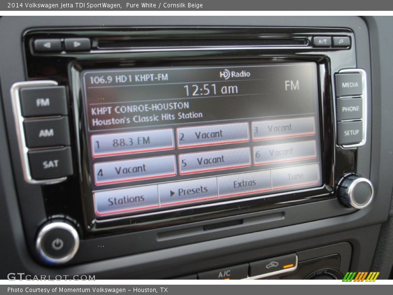 Pure White / Cornsilk Beige 2014 Volkswagen Jetta TDI SportWagen