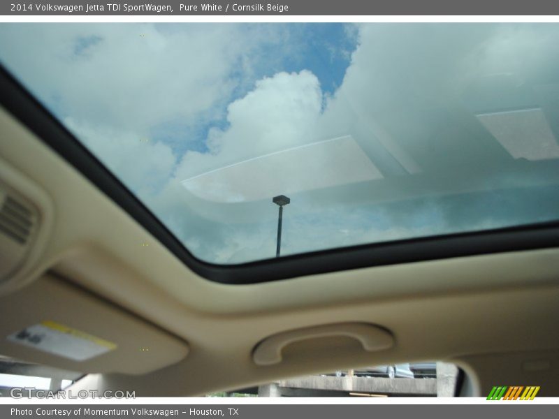Pure White / Cornsilk Beige 2014 Volkswagen Jetta TDI SportWagen