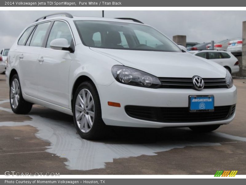 Pure White / Titan Black 2014 Volkswagen Jetta TDI SportWagen