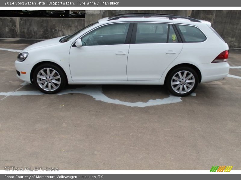 Pure White / Titan Black 2014 Volkswagen Jetta TDI SportWagen