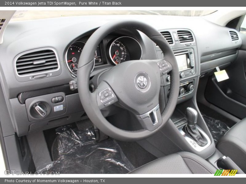 Pure White / Titan Black 2014 Volkswagen Jetta TDI SportWagen