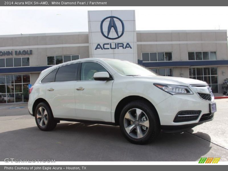 White Diamond Pearl / Parchment 2014 Acura MDX SH-AWD