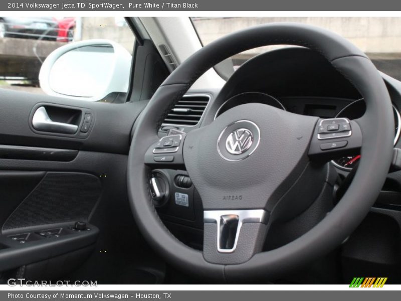 Pure White / Titan Black 2014 Volkswagen Jetta TDI SportWagen