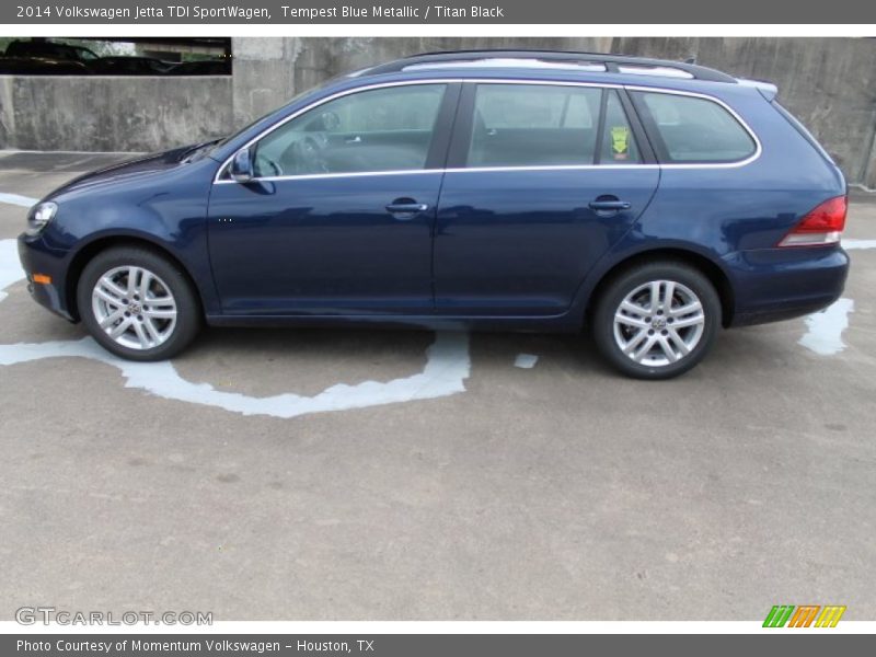 Tempest Blue Metallic / Titan Black 2014 Volkswagen Jetta TDI SportWagen