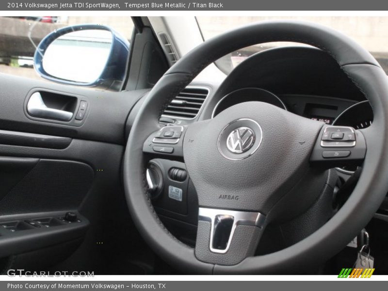 Tempest Blue Metallic / Titan Black 2014 Volkswagen Jetta TDI SportWagen