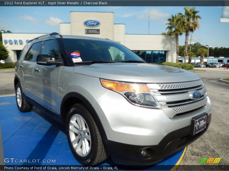 Ingot Silver Metallic / Charcoal Black 2012 Ford Explorer XLT