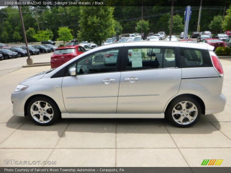 Sunlight Silver Metallic / Black 2009 Mazda MAZDA5 Sport