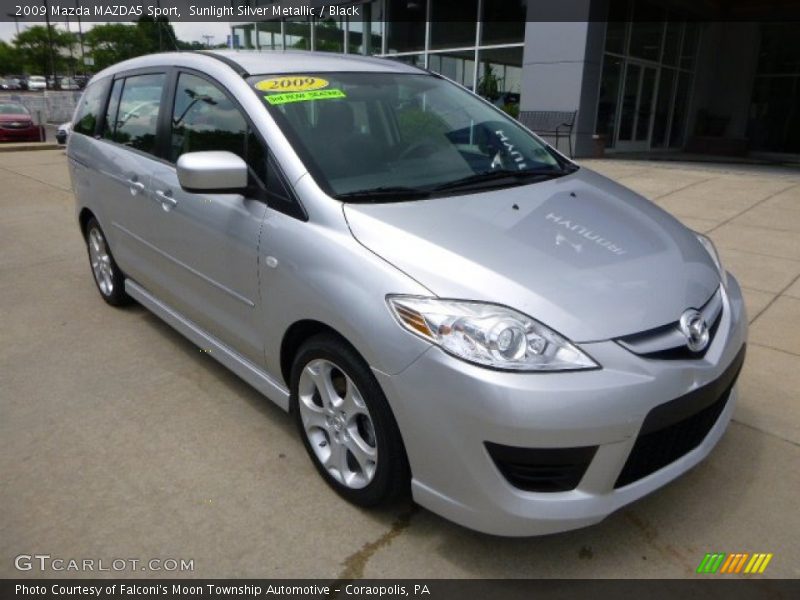 Sunlight Silver Metallic / Black 2009 Mazda MAZDA5 Sport