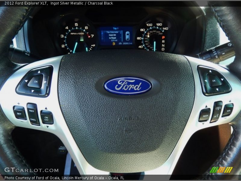 Ingot Silver Metallic / Charcoal Black 2012 Ford Explorer XLT