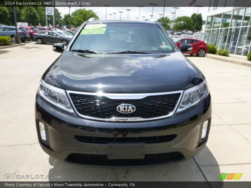 Ebony Black / Gray 2014 Kia Sorento LX AWD