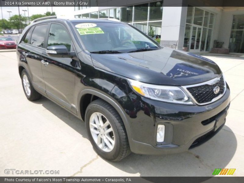 Ebony Black / Gray 2014 Kia Sorento LX AWD