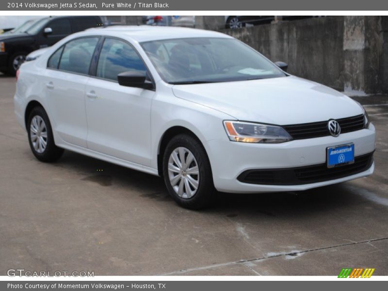 Pure White / Titan Black 2014 Volkswagen Jetta S Sedan