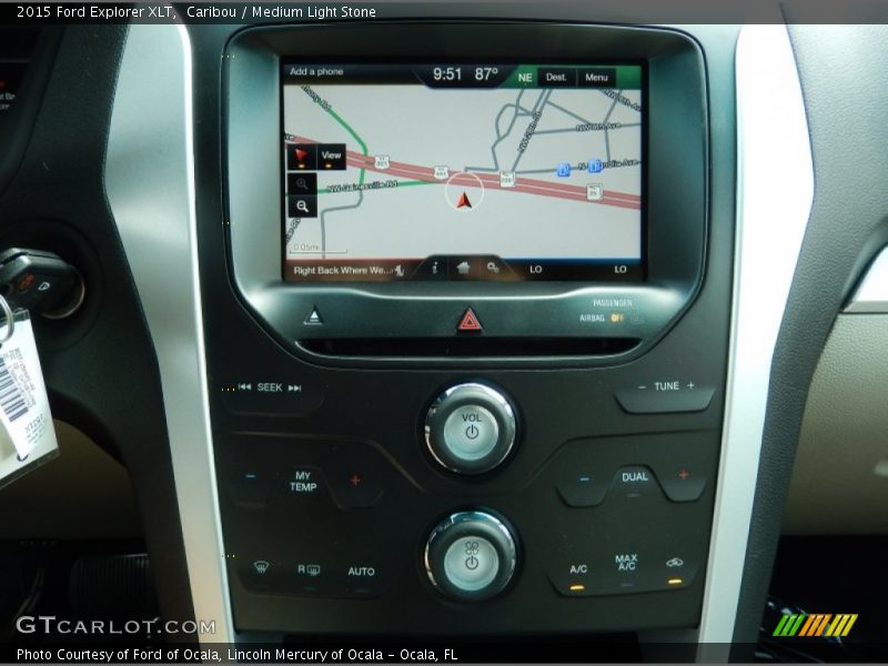 Navigation of 2015 Explorer XLT