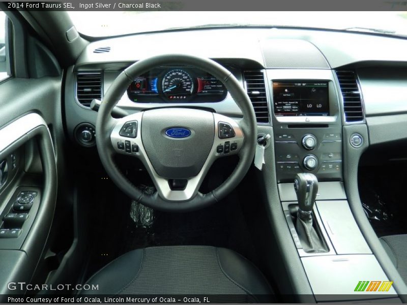 Ingot Silver / Charcoal Black 2014 Ford Taurus SEL