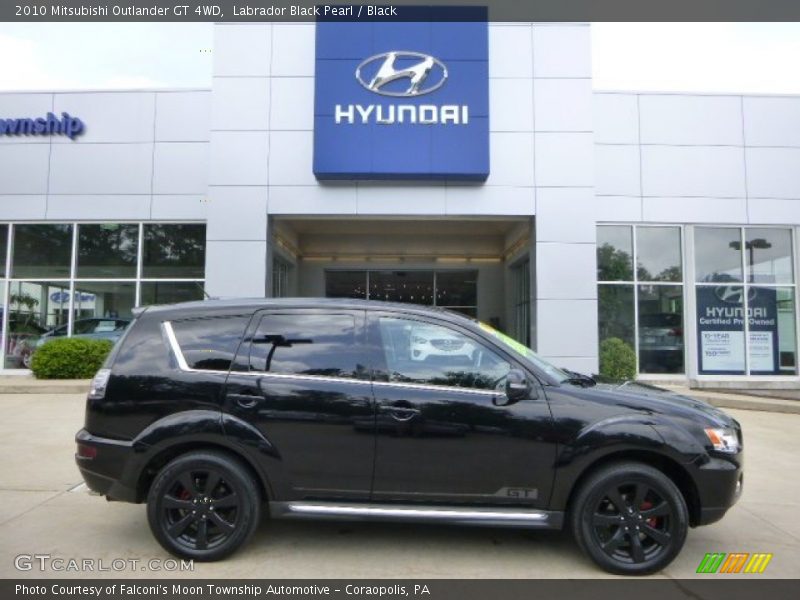 Labrador Black Pearl / Black 2010 Mitsubishi Outlander GT 4WD